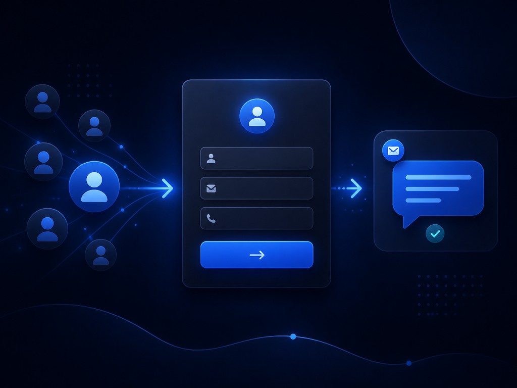 Lead capture and contact form conversion illustration