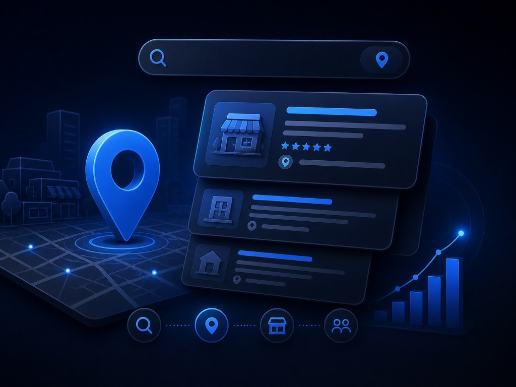 Local SEO and search visibility illustration